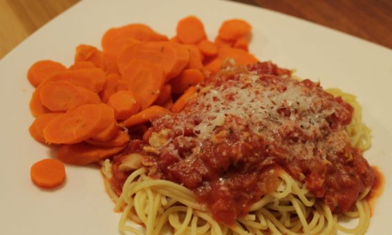 spaghetti and carrots