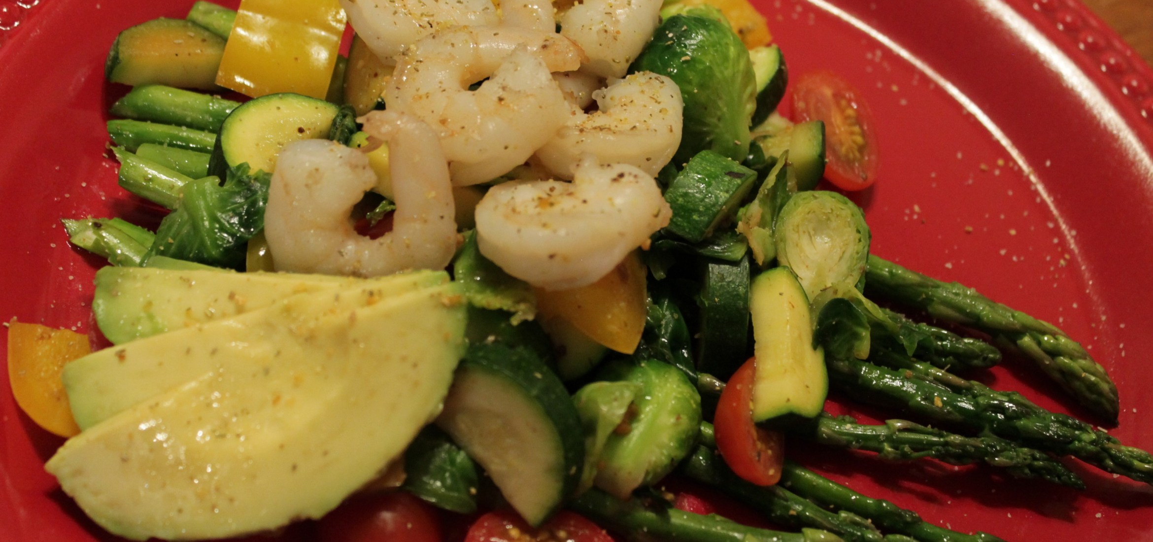 veggies and shrimp